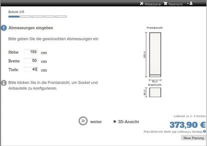 Möbelplaner Schritt 1